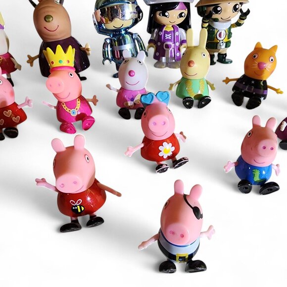 Peppa Pig Figures Lot 20pc Character Bundle Collectible Set Toys + 3 Ryans World - Picture 4 of 8